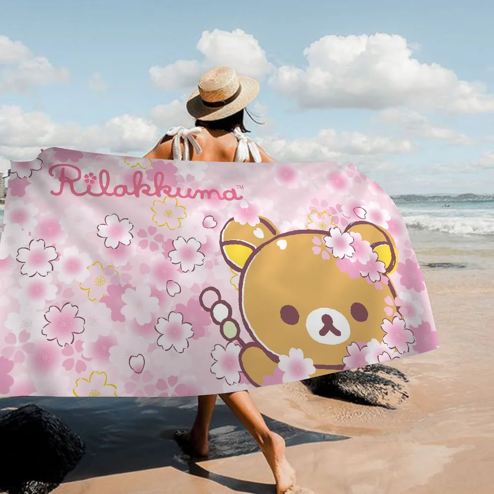 Simpatico asciugamano per orsi Rilakkuma asciugamano da spiaggia in microfibra assorbente ad asciugatura rapida morbido asciugamano per arrampicata