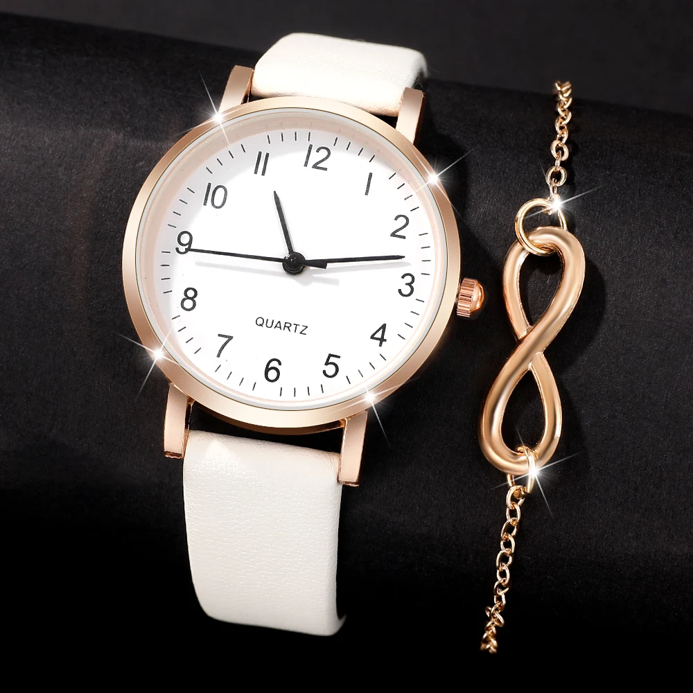 2Pcs Women's Fashion Retro Exquisite Watch Set, Perfect Gift For Daily & Formal Occasions, Christmas, Halloween, Thanksgiving.