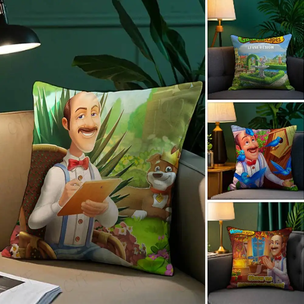 

Fun Game G-Gardenscapes Pillow Case Custom Printed Brushed Fleece Pillow, Baby Skin-Touch, Eco-Friendly Dye-Sublimation Cushion