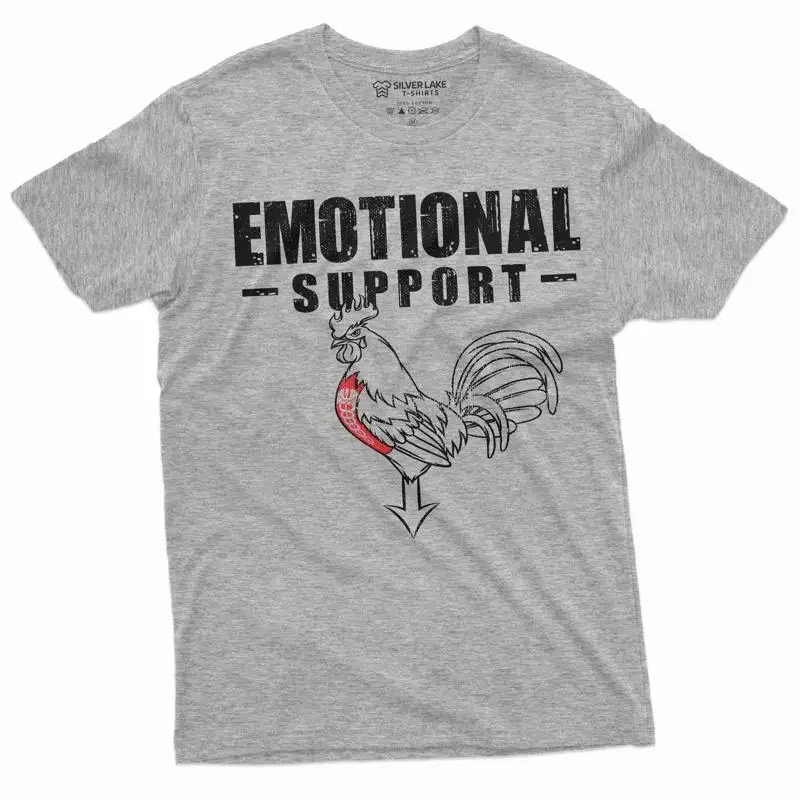 Funny Emotional support T Shirt cock chicken farmer shirts humorous gifts for him