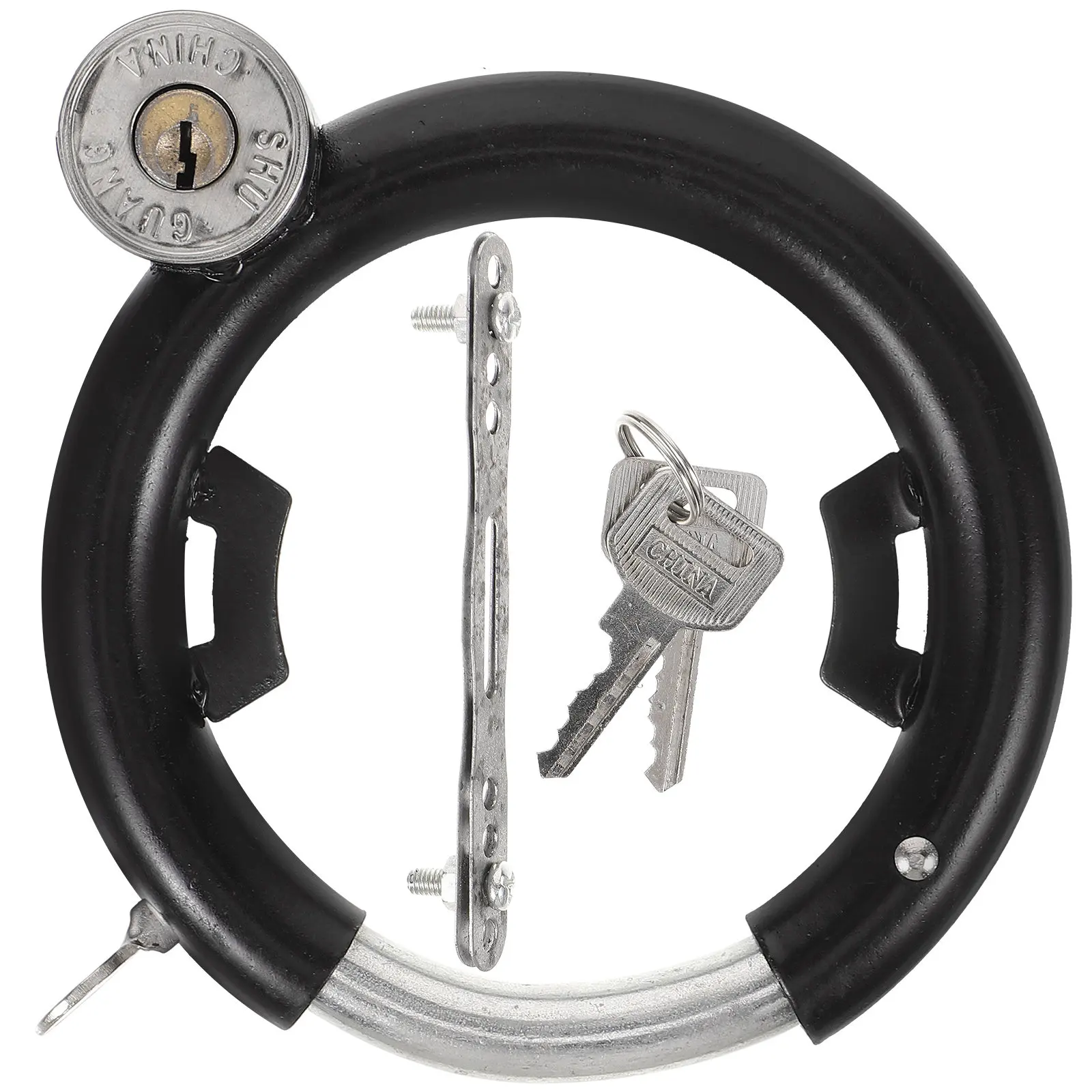 

1Set Sturdy Convenient Round Bike Lock Stainless Steel Multi-Function Lock for Bicycle E-Bike Scooter Sports Gear Daily