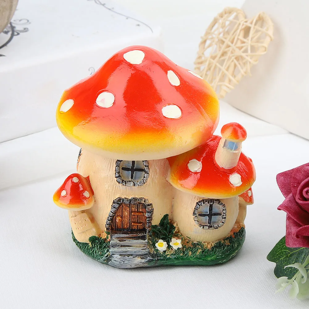 Sculpture Scenery Making Lawn Ornament Fairy Garden Decor Micro Landscape Figurines Miniature Mushroom House