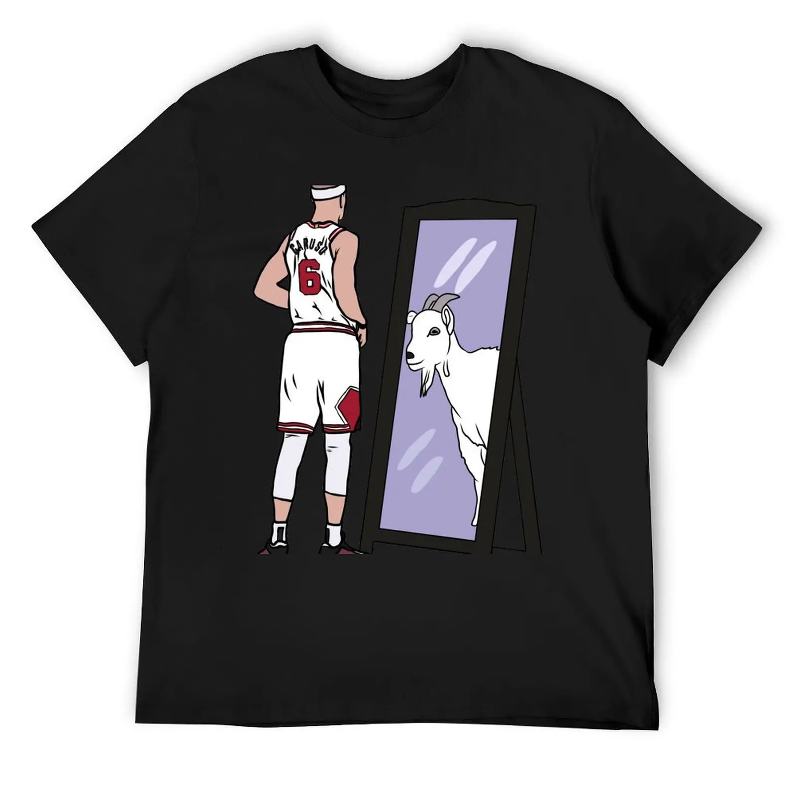 

Alex Caruso Mirror GOAT (Bulls) T-Shirt vintage t shirts shirts graphic tee summer tops essential t shirt clothing for men