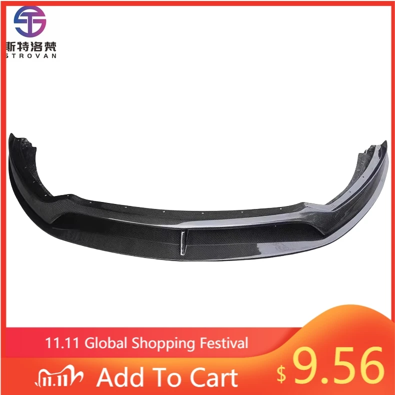 

STLF AC Style Carbon Fiber Front Lip for Fords Mustang Coupe 2015 2016 2017