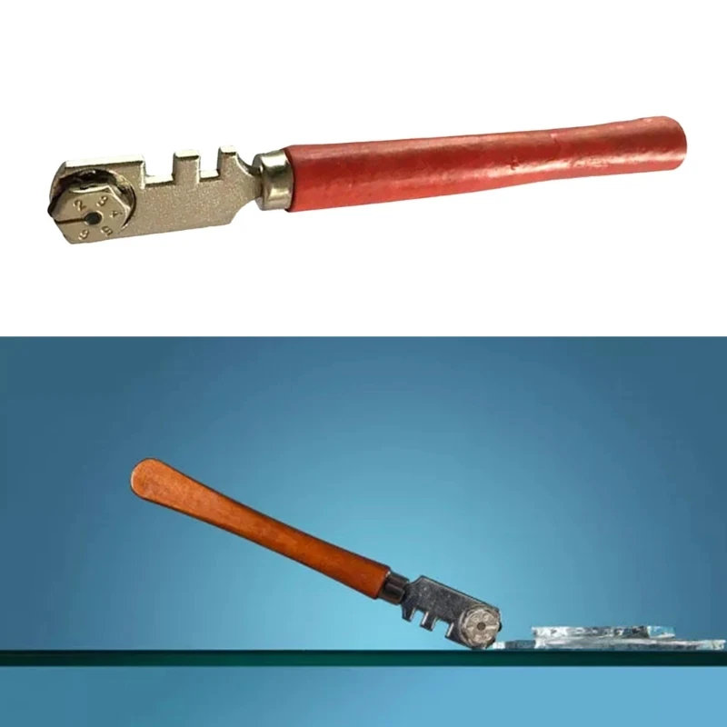 Đa Năng 6 Bánh Xe Dụng Cụ Cắt Kính Cắt Ngói Dụng Cụ Cầm Tay Bánh Xe Kim Loại Thủ Công Cắt Bộ Dụng Cụ Có Tay Cầm Bằng Gỗ