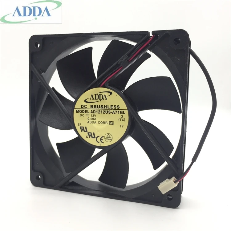 

Original FOR ADDA 12V 0.50A 12CM AD1212US-A71GL 12025 air volume chassis fan cooling fan