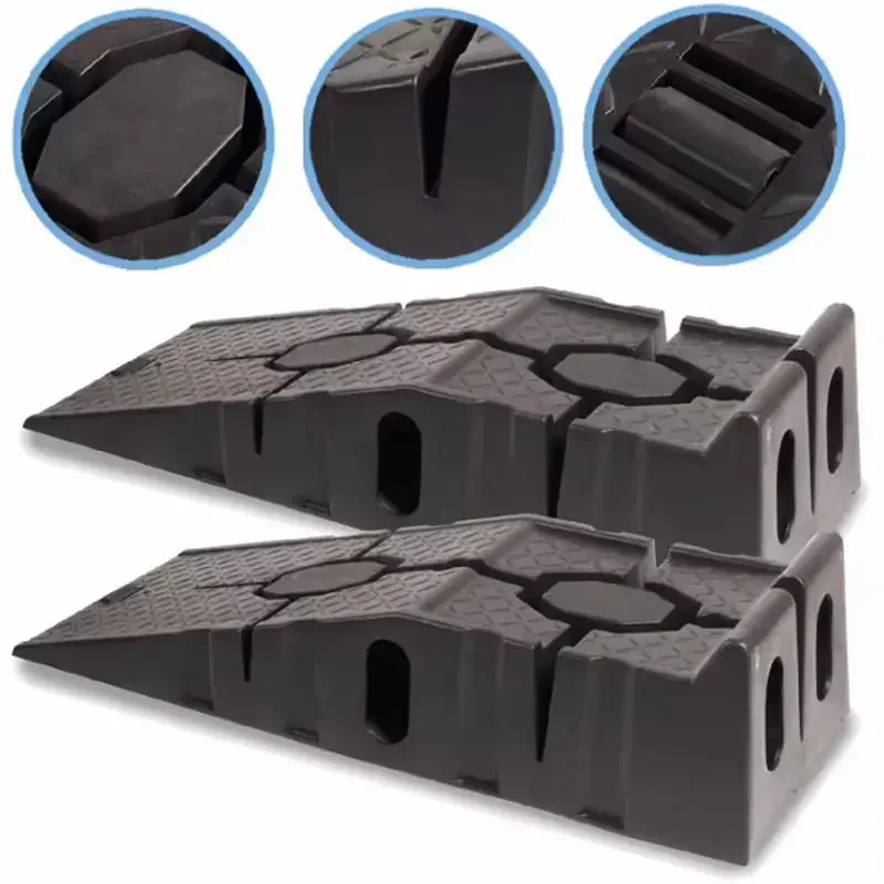 1/2pcs RV Car Maintenance Ramp Plastic Material Cars Trucks Universal 3 T Load-bearing Maintenance Repair Car Ramps