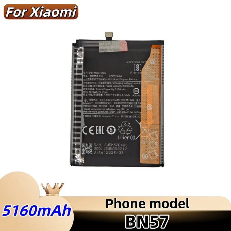 100% New High Quality BN57 5060mAh Phone Battery For Xiaomi Pocophone X3 Poco X3 Pro Replacement Batteries + Free Tools