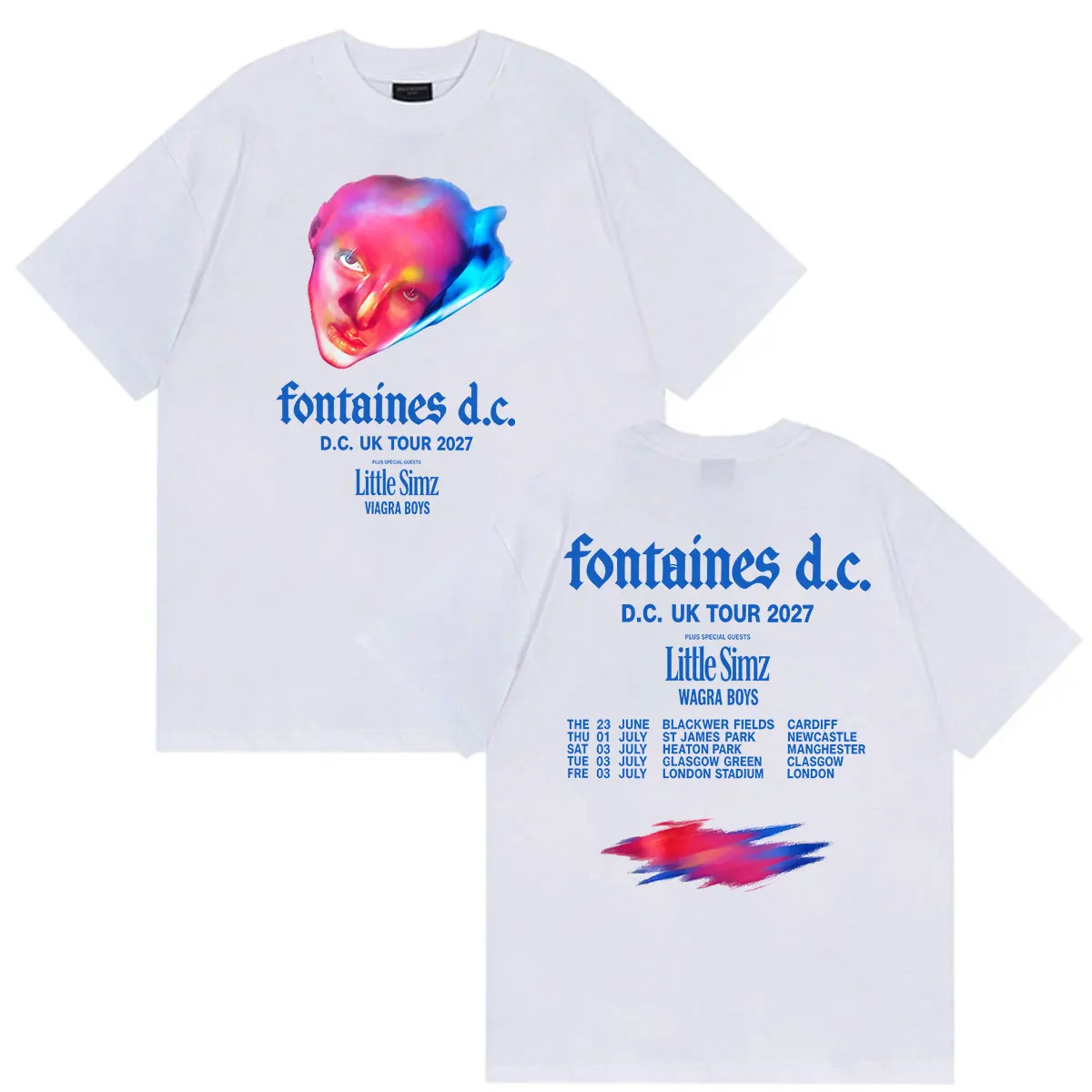 Fontaines D.C Rock Band UK Tour 2027 Merch T Shirts Men's Women Vintage Oversized Cotton T-shirt Clothing Fashion Hip Hop Tshirt