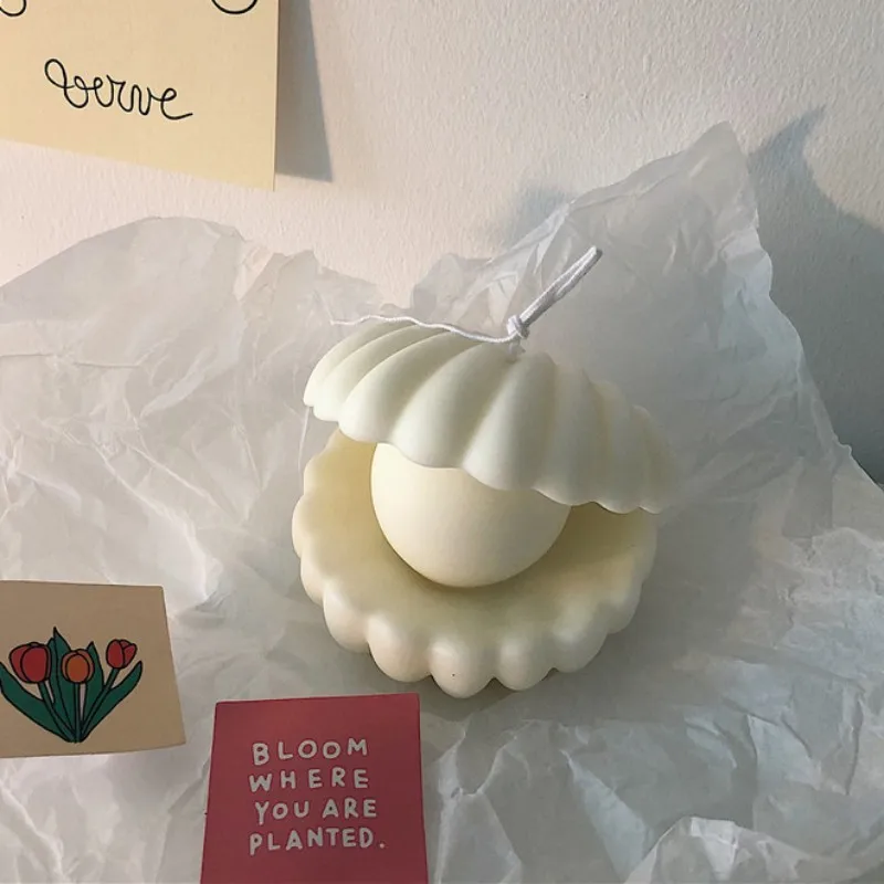 Pearl Seashell Candle Mold DIY 3D Aromatherapy Candle Making Silicone Mould Handmade Soap Resin Craft Wedding Gift Home Decor