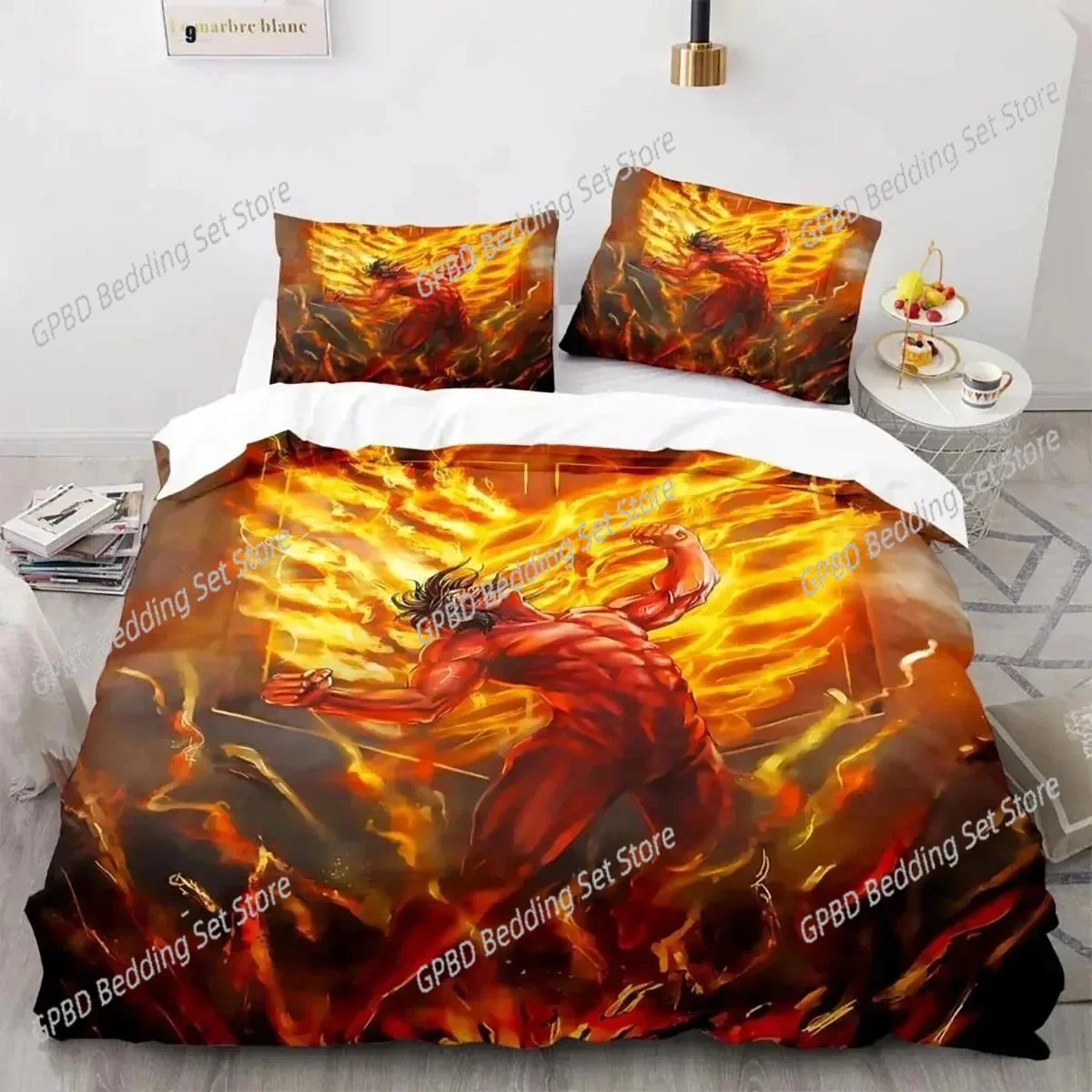 

Anime Attack On Titan Logo Bedding Set Boys Girls Twin Queen King Size Duvet Cover Pillowcase Bed boys Adult Home Textileextile