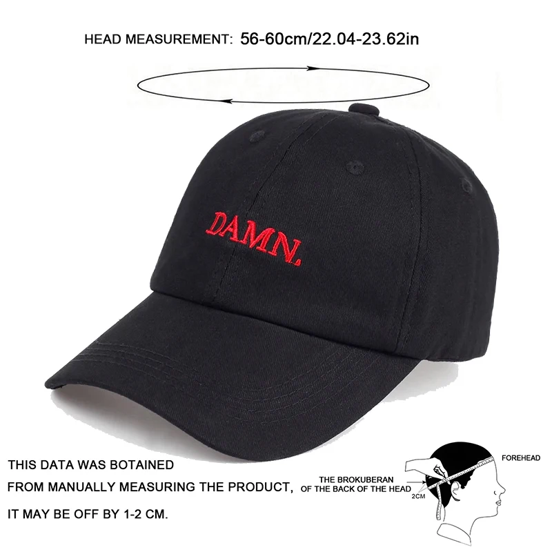 DAMN Hats for men and woman Embroidered DAMN. Dad Hat Hip Hop Stitched Kendrick lamar Unstructured Rapper Snapback Baseball Cap