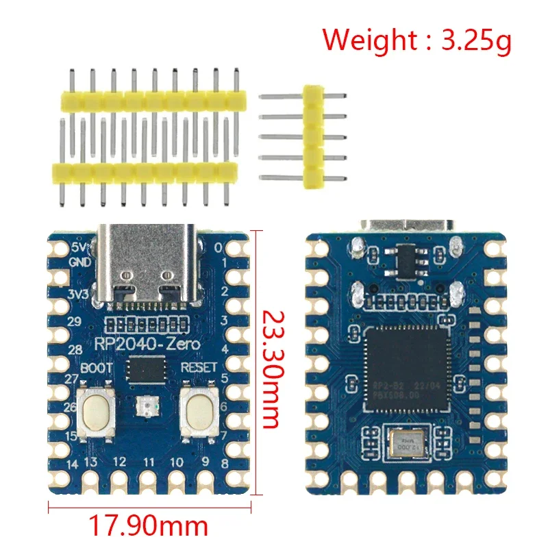 RP2040-Zero RP2040 for Raspberry Pi Microcontroller PICO Development Board Module Dual-core Cortex M0+ Processor 2MB Flash