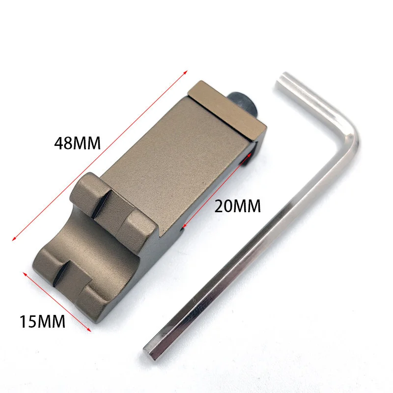 Tactical Mini Flashlight Side Mount 45-Degree Alloy Adapter Compatible with DD pro KAC 20mm Rails