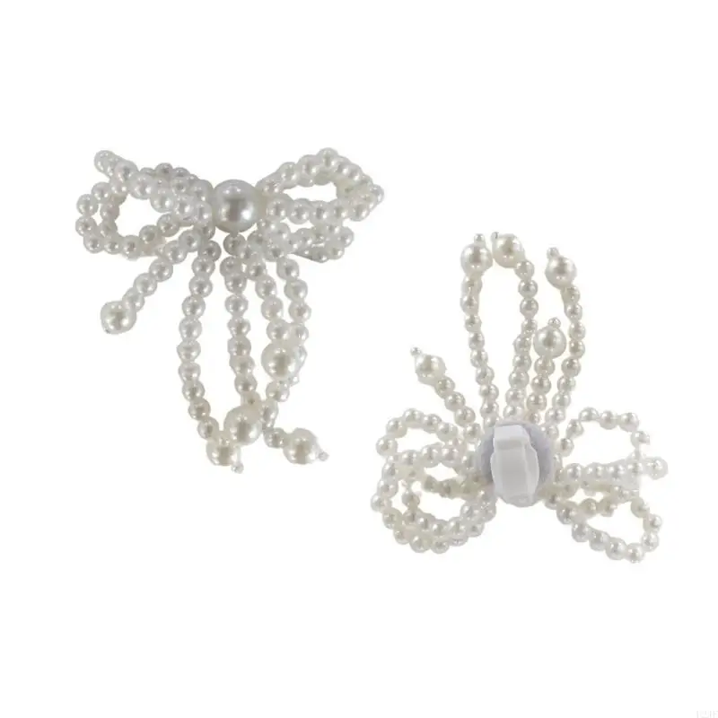 Bowknot Charm for Jewelry Making DIYs Craft Supplies Pearl Bows Shoe Buckle