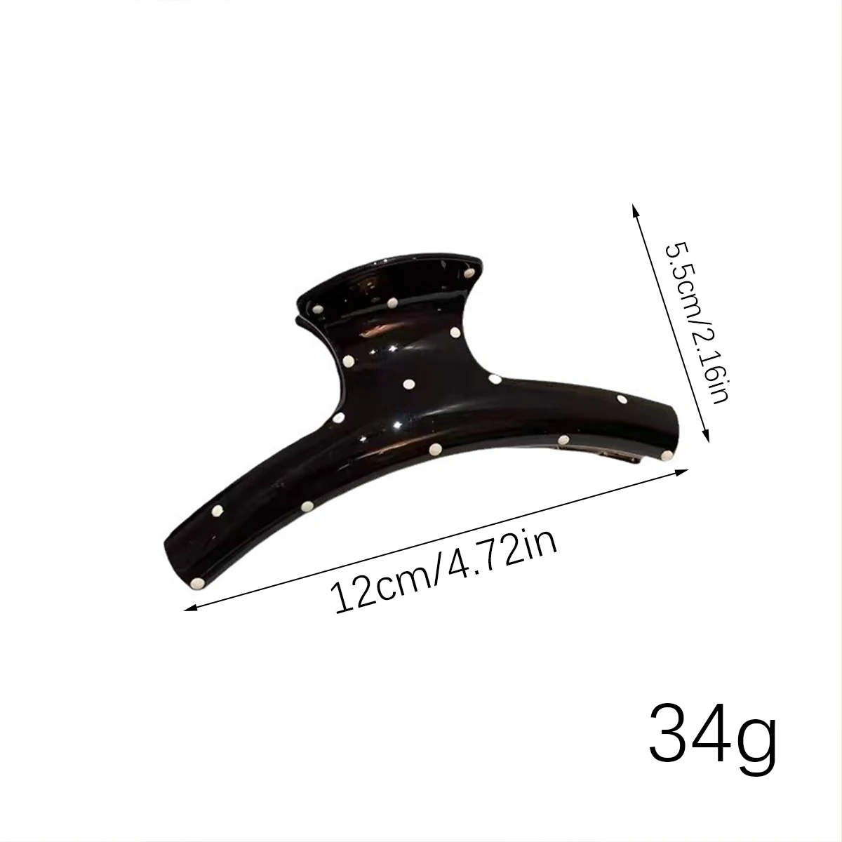 1pc black and white polka dot streamer bow grab clip luxury versatile shark clip hair clip hair grab elegant hair accessories