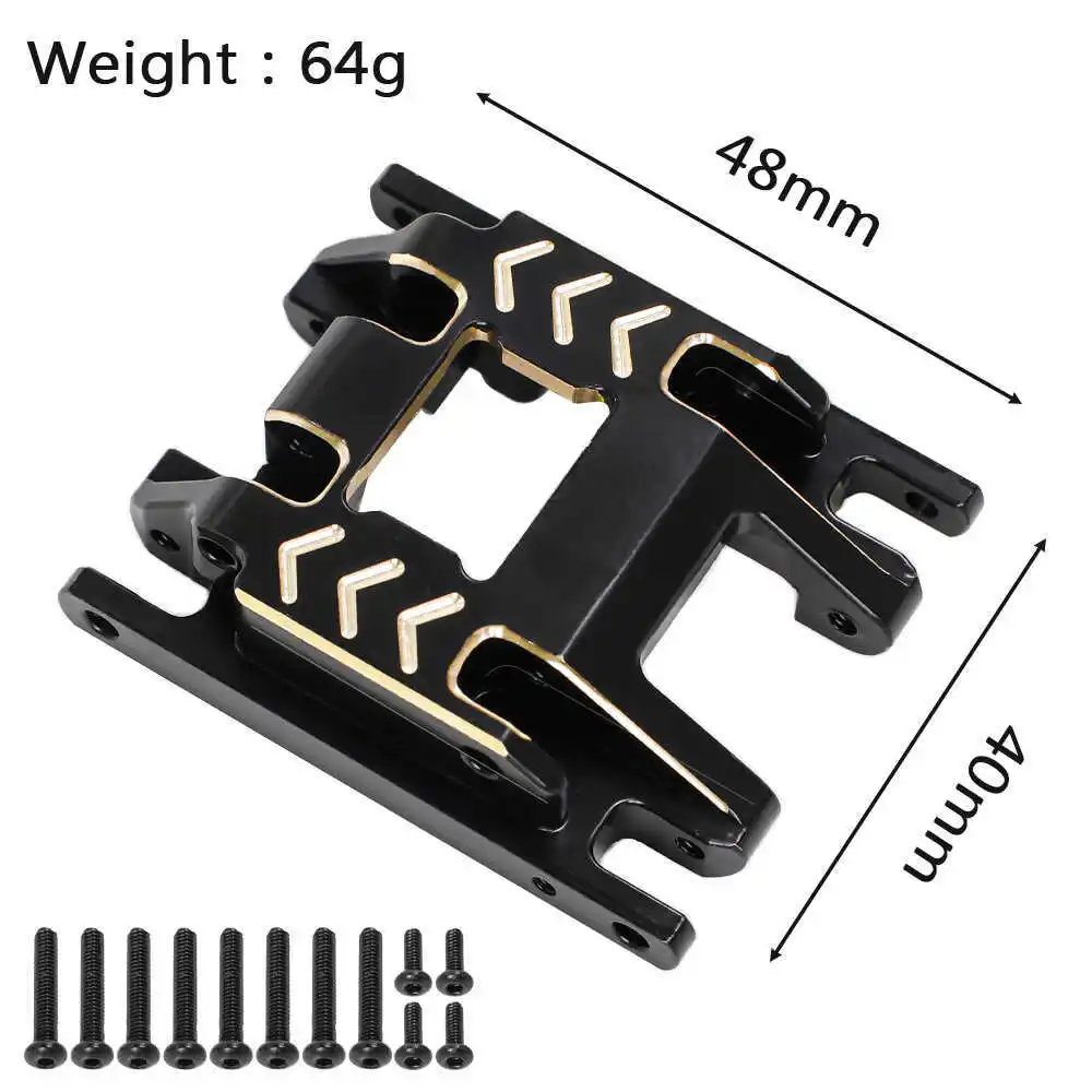 Messing Skidplate Skid Plaat Transmissie Mount 9736 Voor Trx 4M TRX4-M 1/18 Rc Crawler Auto Upgrade Onderdelen Accessoires