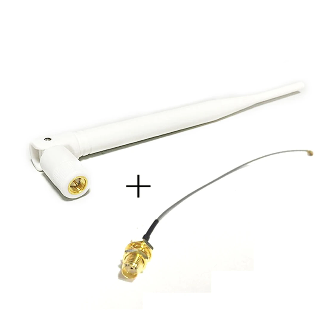 2.4Ghz Antenna 6dbi High Gain Wifi Antenna SMA Male Connector Omni-Directional 200mm+ SMA Female to IPX Connector Cable