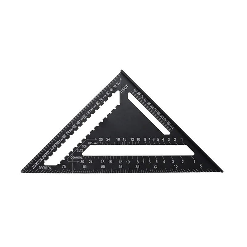 Triangle Ruler 7inch Aluminum Alloy Angle Protractor Speed Metric Square Measuring Tool Metric Angle Protractor Woodworking Tool