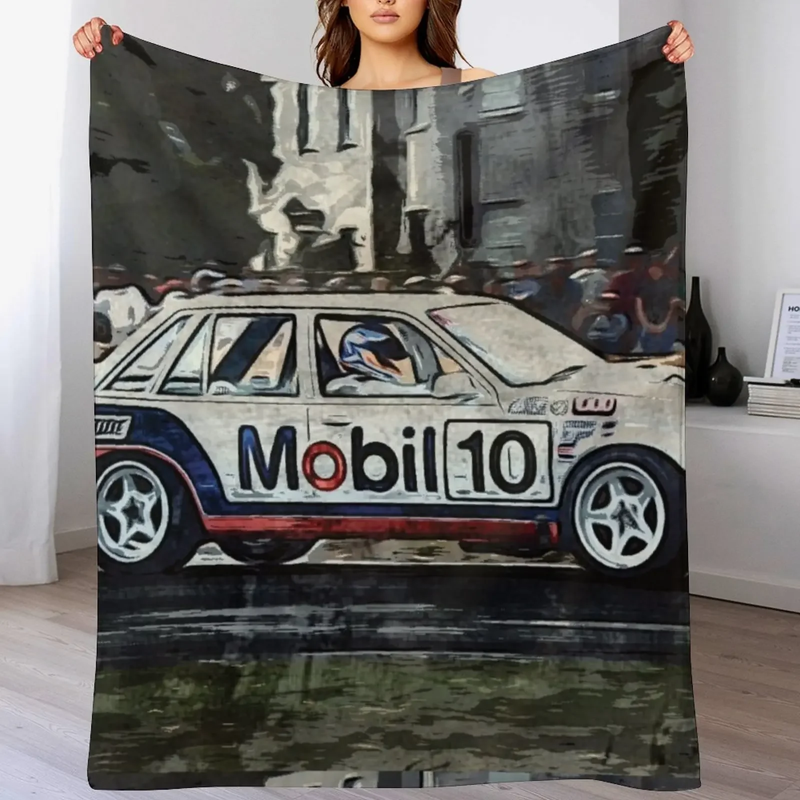 

Holden Commedore 1987 Bathurst 1000 Throw Blanket Travel Size Cozy Blanket for Plane Train