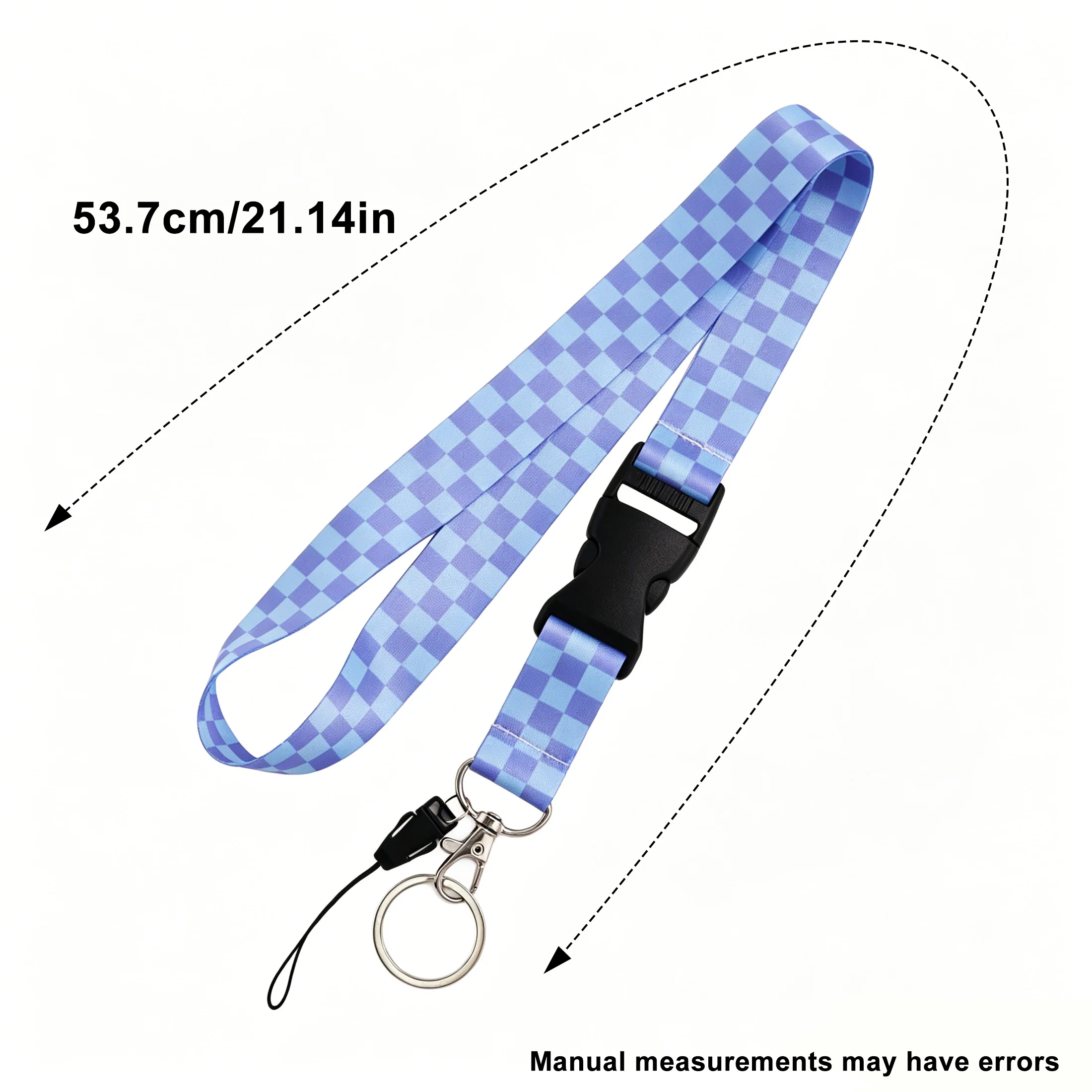 Quick Release Cute Colorful Vintage Plaid Neck Teacher Lanyard for ID Badge Holder, Artistic Detachable Buckle Neck Strap