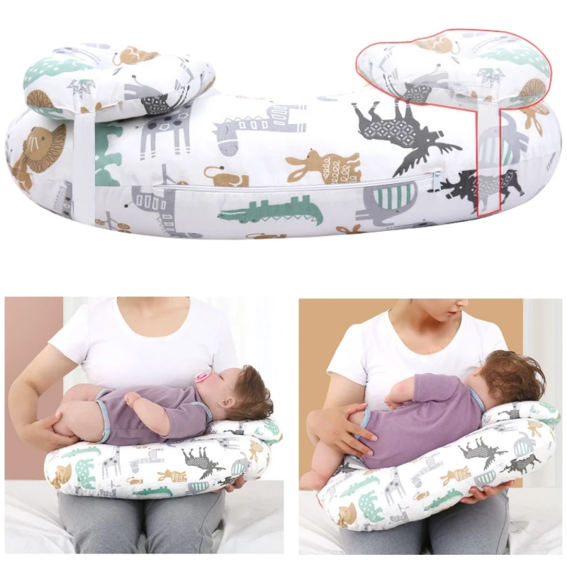 Multifunktionales Stillkissen aus Reiner Baumwolle, Taillenstütze, Schwangerschaftskissen, Waschbares Neugeborenen-Stillkissen, Geschenke für Mütter