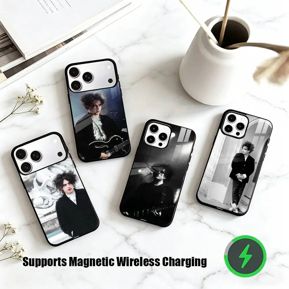 

Goth Rock Singer Robert Smith Phone Case For iPhone17,16,15,14,13,12,11 Plus,Pro Supports Magnetic Wireless Charging