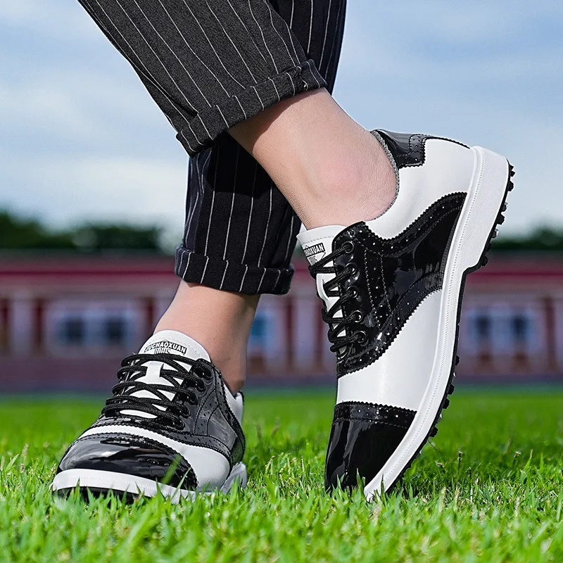 Nuovi arrivi scarpe da Golf da uomo in stile elegante di grandi dimensioni 47 comode scarpe da ginnastica da Golf da uomo antiscivolo stringate da uomo scarpe sportive da Golf