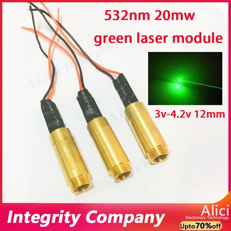 532nm 20mw green laser module 12mm green laser spot indicator light 3v-4.2v