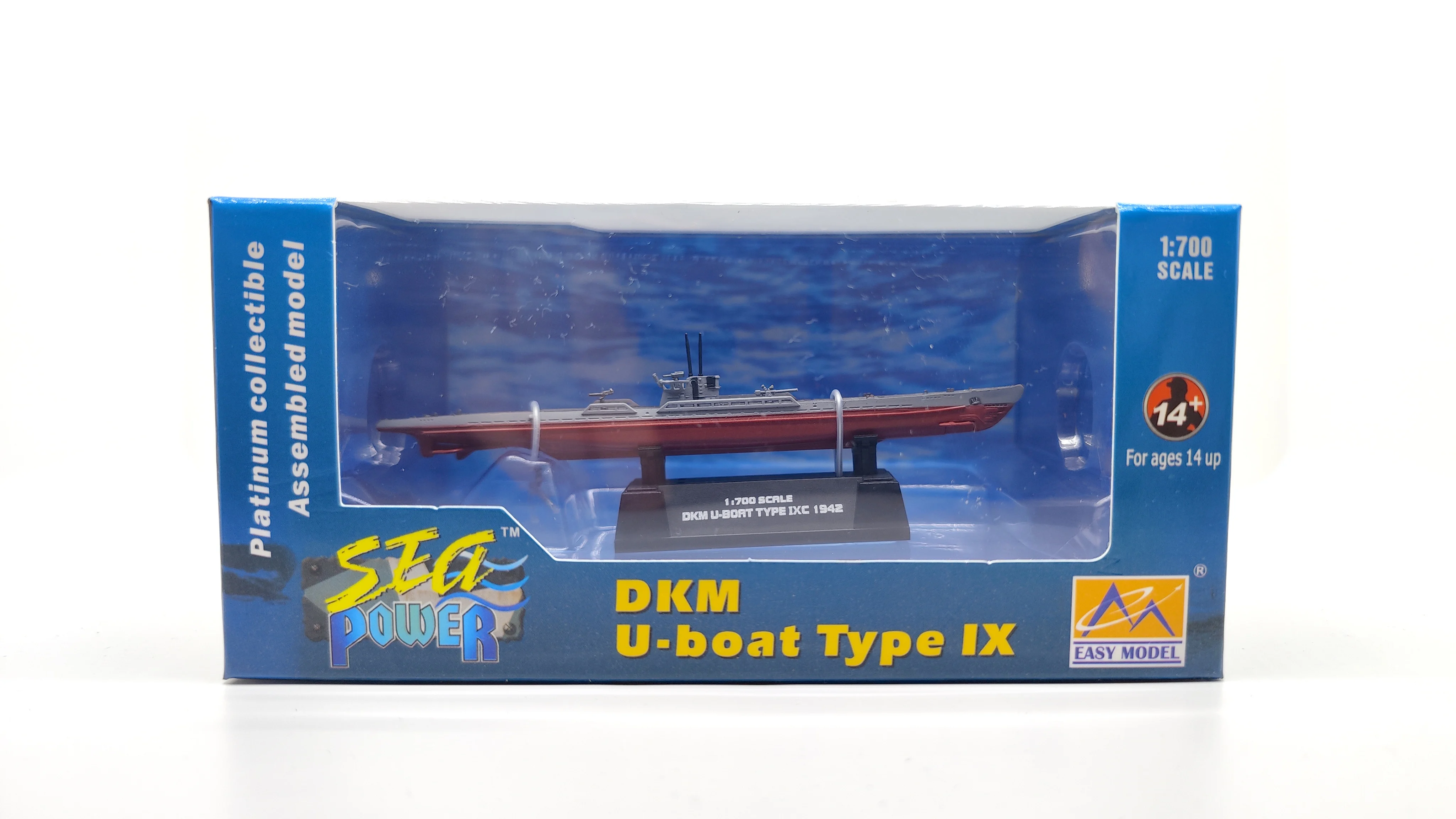 Out of print EM37320 1:700 DKM U-BOAT TYPE IX 1942 Submarine Model  Finished product collection model