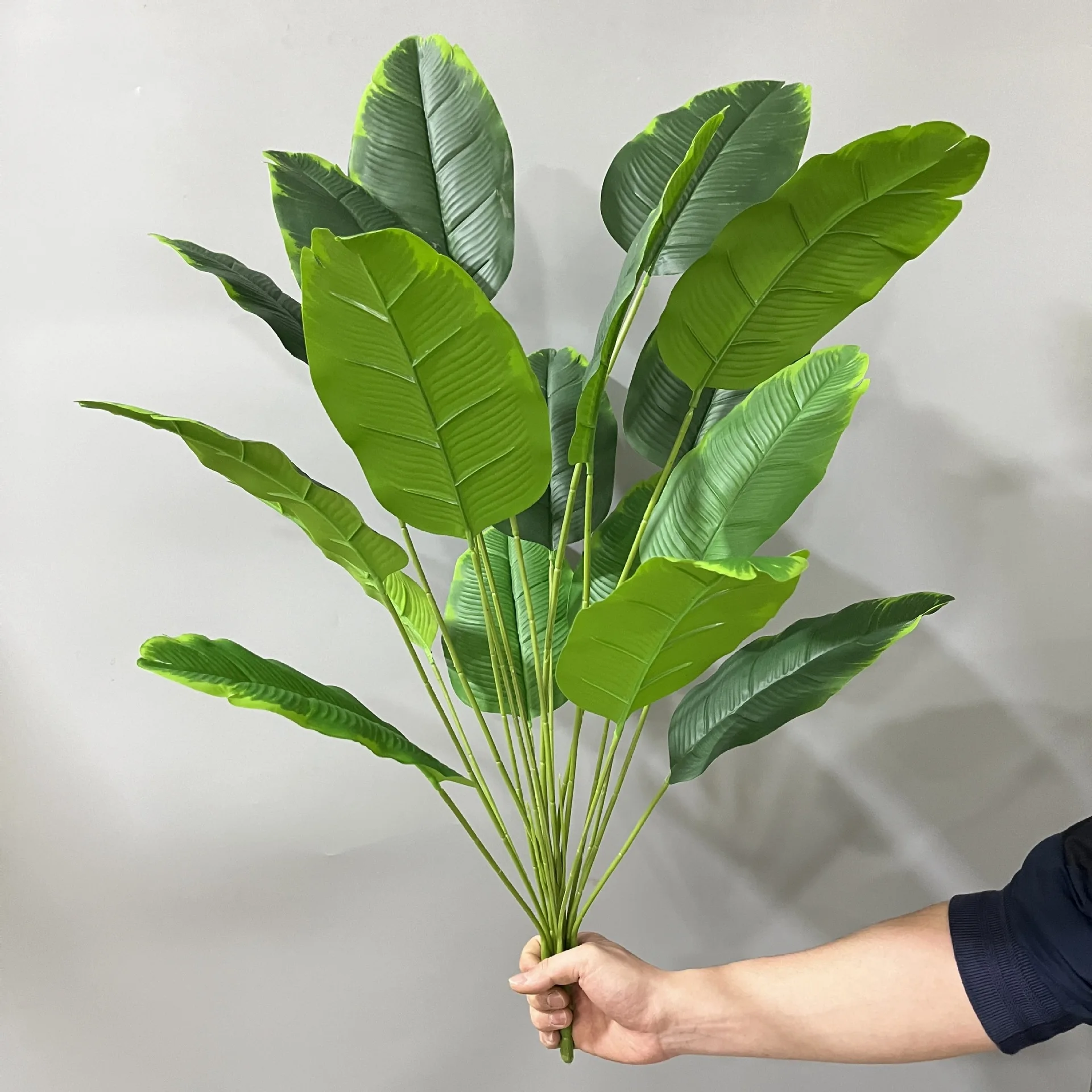 Plastic Simulation Plant Potted Flower Arrangement Artificial Plants Banana Leaves Wedding Decoration Fake Leaf Without Basin