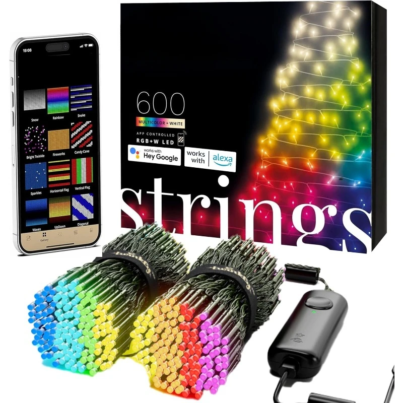 Luci LED multicolori intelligenti in e per esterni, compatibili con HomeKit, Alexa e Google Home, Gaming, IP44, controllo App