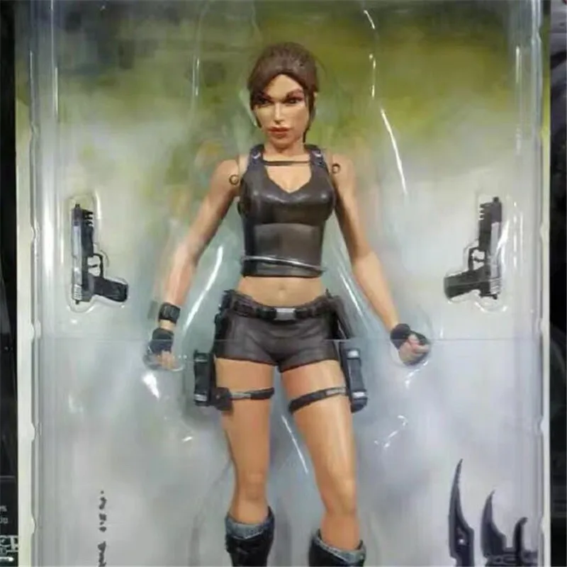 22cm Cartoon Lara raiden figurka wspólna lalka twarda kolekcja PVC Model kręta zabawka