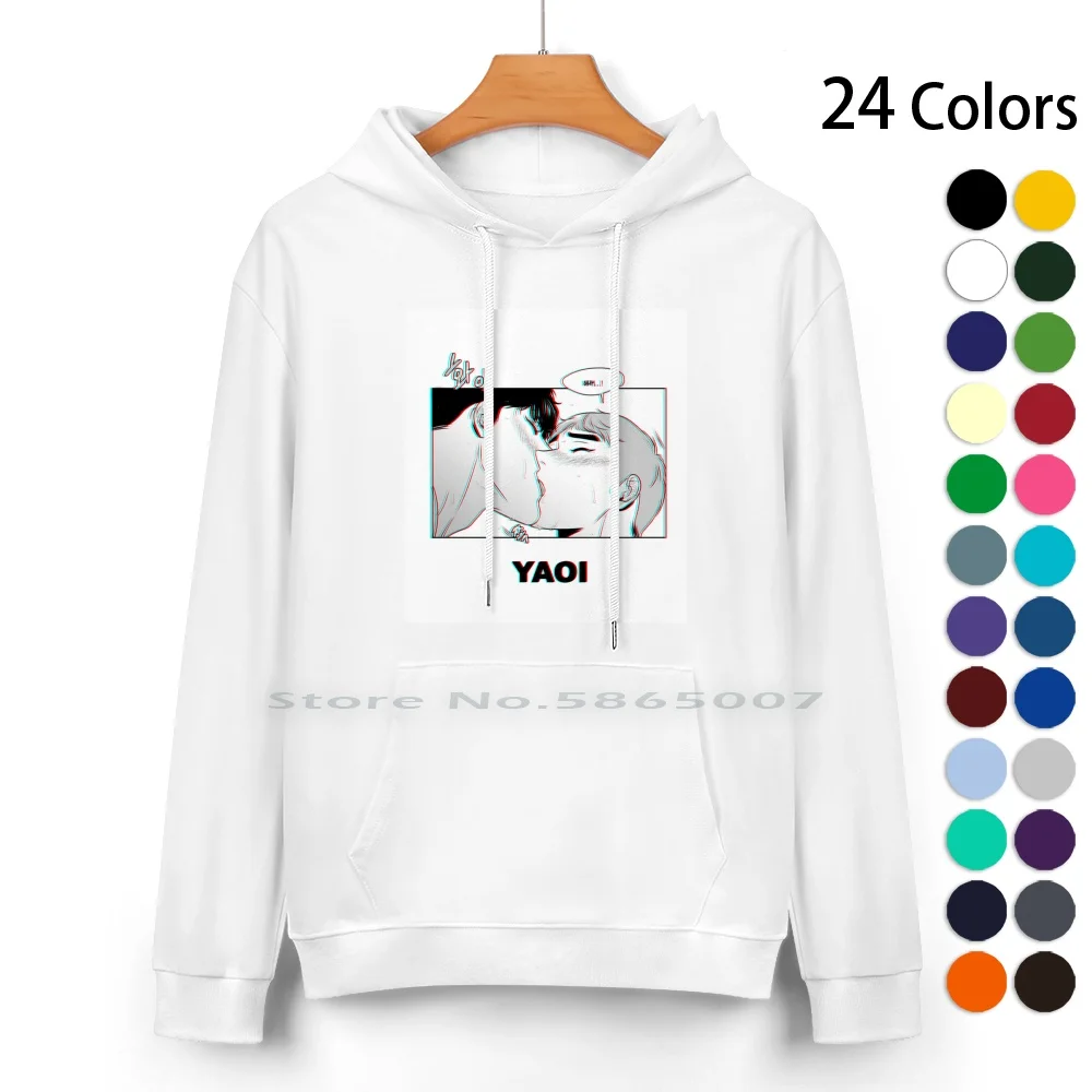 - Yaoi Kiss Cotton Hoodie Sweater 24 Colors Yaoi Weebtoon Manhua Manga Bl Kiss Ahn Nam Dong Gyun Fujoshi Kawaii Lgbt 100%