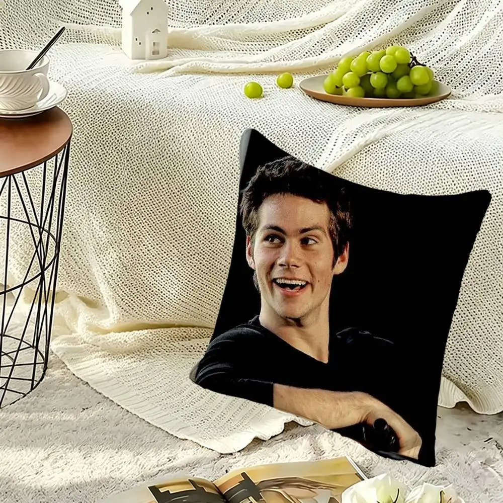 D-Dylan O Brien  Square Double-Sided printed Pillow Case Bedroom Bedside Pillow Sofa Cushion Cover