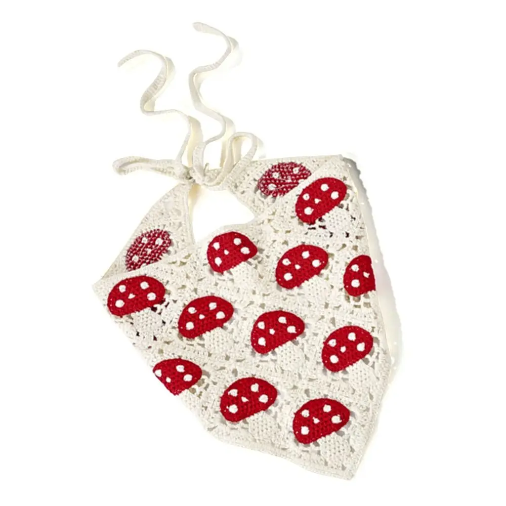 

Fashion Mushroom Shape Knit Headwear Cotton Hollow Hairband Crochet Turban Girl