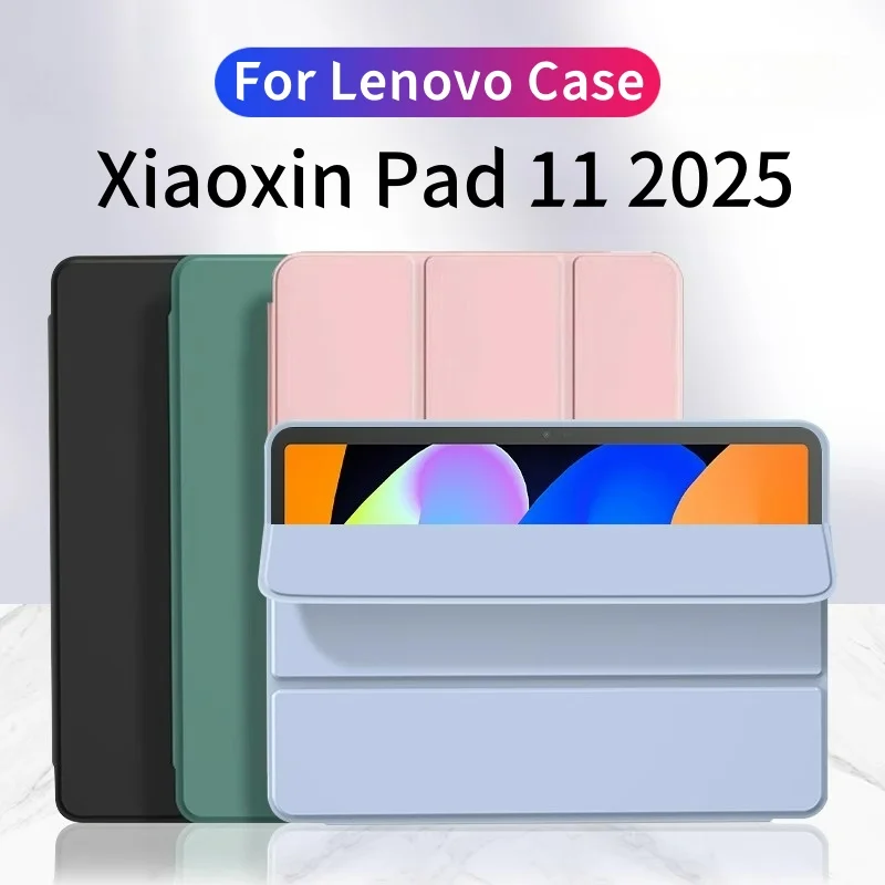 For Lenovo Xiaoxin Pad 11 2025 Case TB335FC Flip Stand Magnetic Soft TPU Back For Lenovo Idea Tab Tablet 11'Case TB336ZU TB336FU