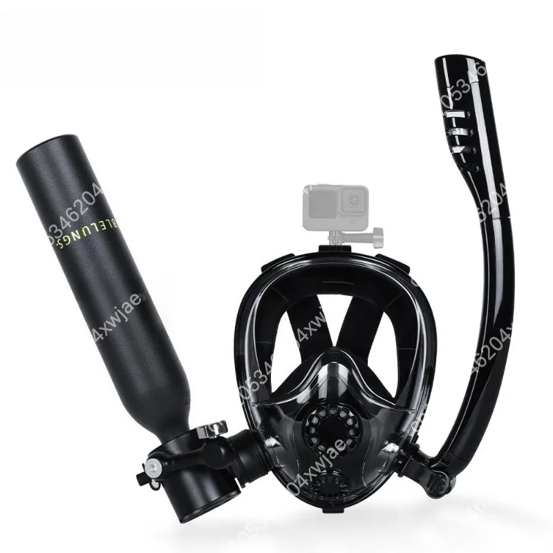Snorkeling Mask with Scuba Tank Underwater Breathing Apparatus Diving Oxygen Cylinder Set Portable
