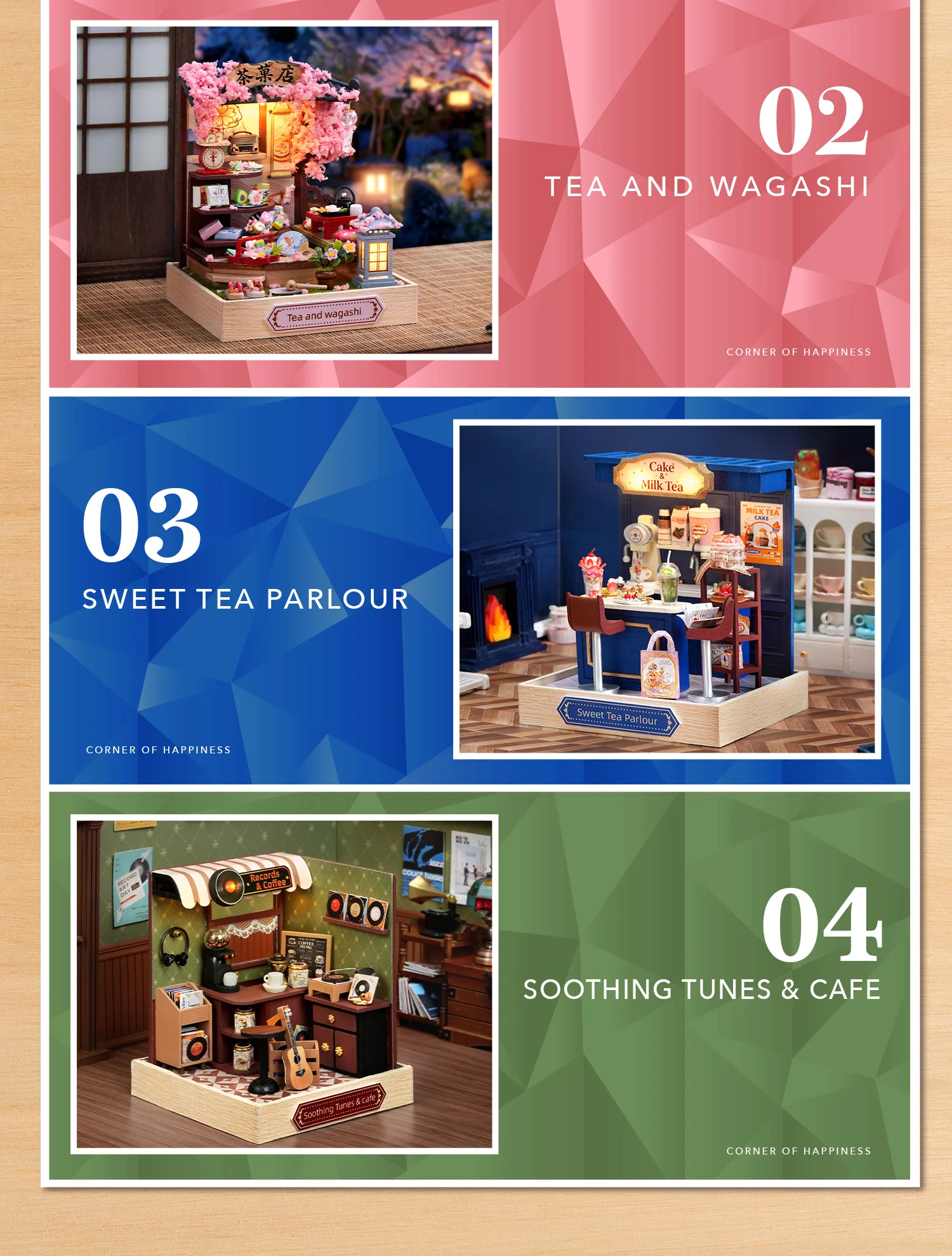 Miniature Doll House DIY Small House Kit Handmade 3D Puzzle Assembly Model Building Room Home Decor Wooden Craft Birthday Gifts