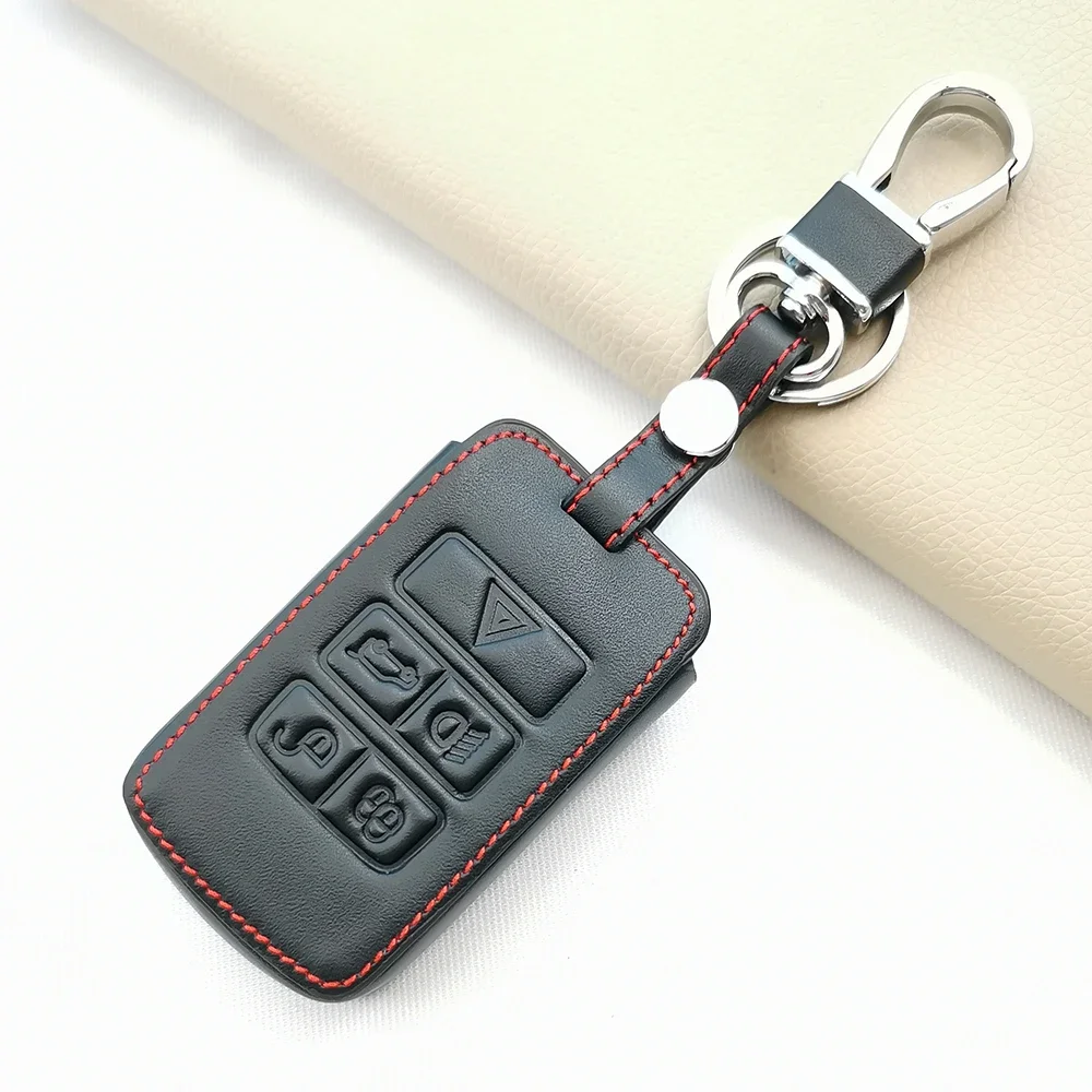 Fashion Leather Car Remote Key Case Cover Fob For Land Rover Range Rover Evoque Discovery Sport Velar For Jaguar XE E-PACE XF