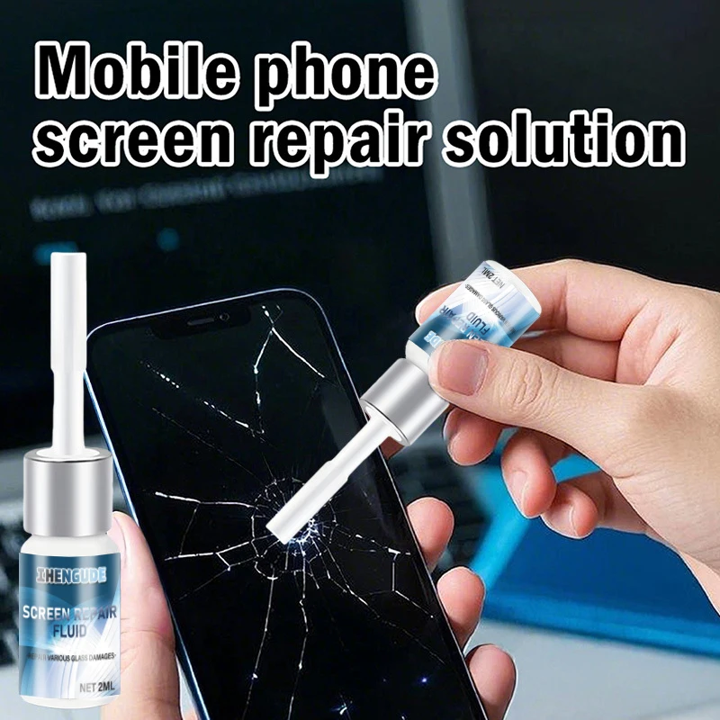 Mobile Phone Glass Repair Liquid (Specialized for Cracked Screens) - Instantly Rejuvenates the Screen, Comes with a Tool Kit