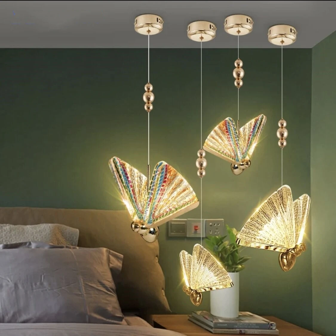 colorido led butterfly pendant lamp nordic hanging chandelier luzes decoracao casa cozinha sala de estar quarto 01