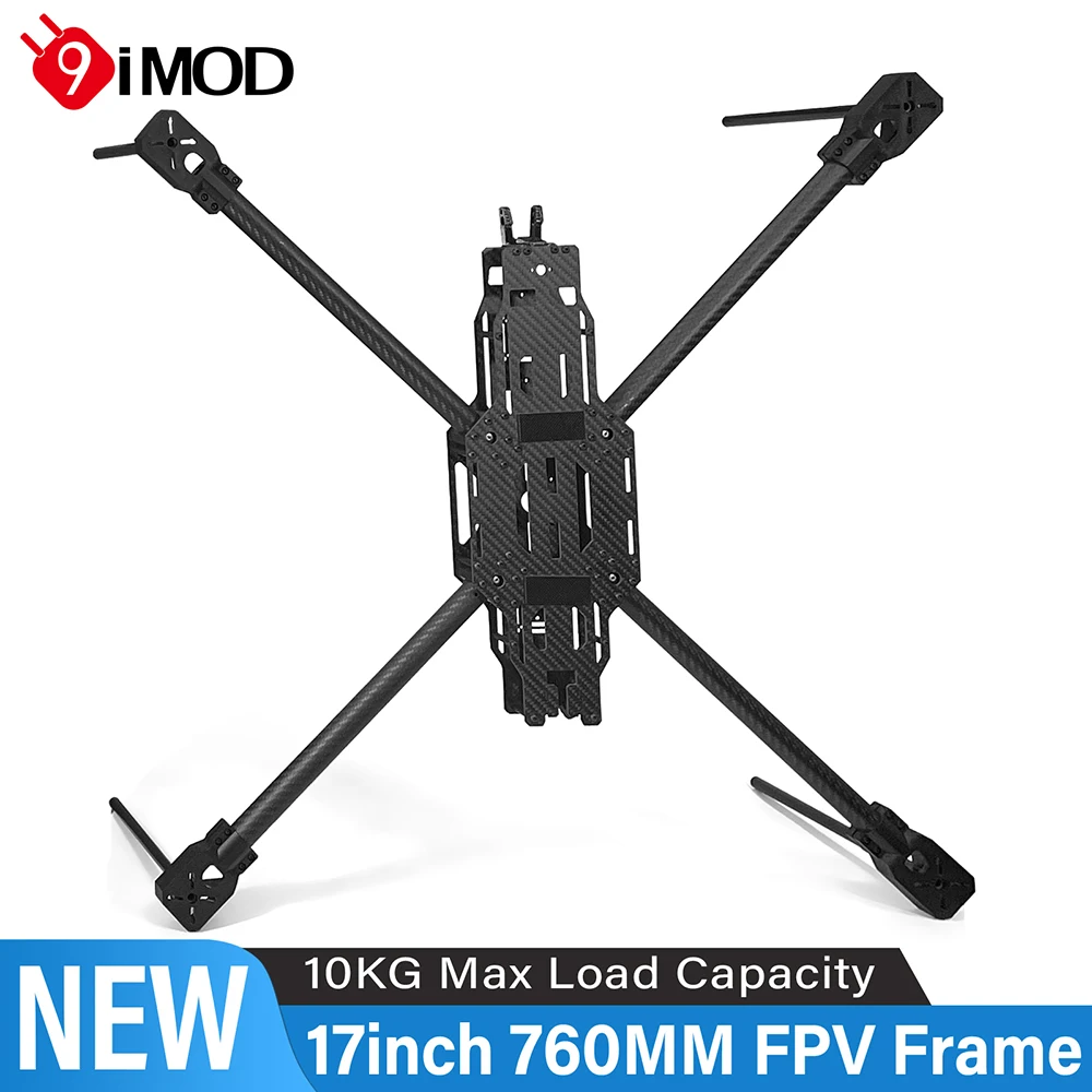 

9IMOD IDF-17 inch FPV Frame 760MM FPV Frame 8S Lipo 10kg Max Load Capacity 2.0mm Carbon Fiber With Tripod For FPV Racing Drone