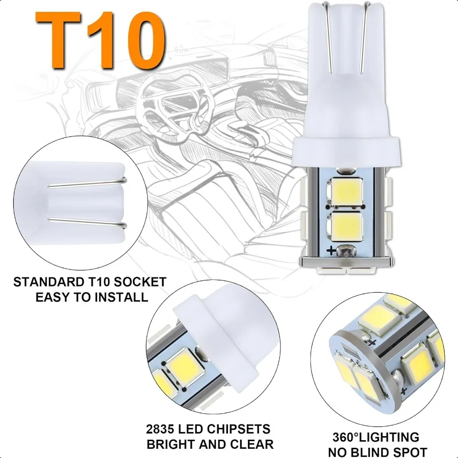 24 قطع قبة ضوء LED سيارة الداخلية لمبة عدة مجموعة 194 T10 DE3175 578 31 مللي متر 42 مللي متر لمبات الداخلية استبدال أضواء لخريطة السيارة L