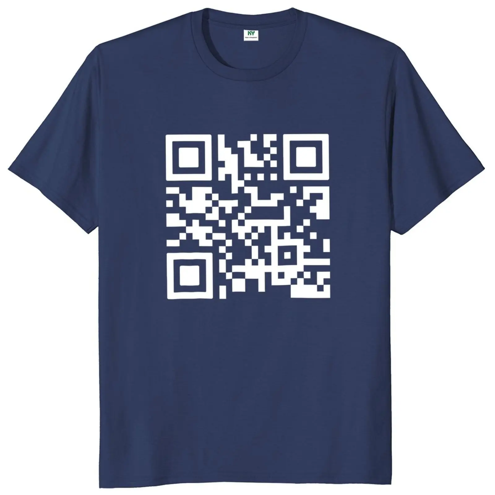 Funny F You Qr Code T-Shirt Grappige Volwassen Humor Grap Rare Cadeau T-Shirts 100% Katoenen Zachte Unisex O-hals Casual T-Shirts Eu Maat