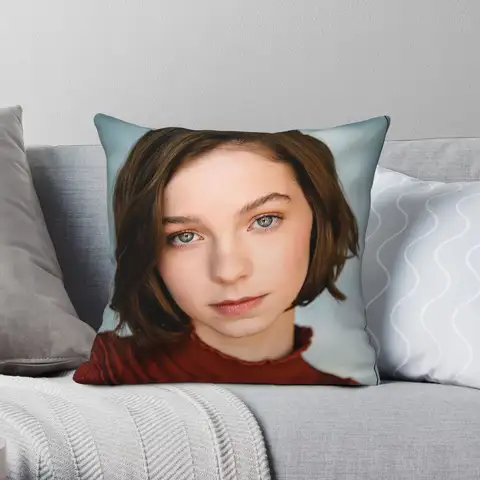Emma Myers actrice taie d'oreiller Polyester lin velours créatif fermeture éclair décorative chambre taie d'oreiller en gros
