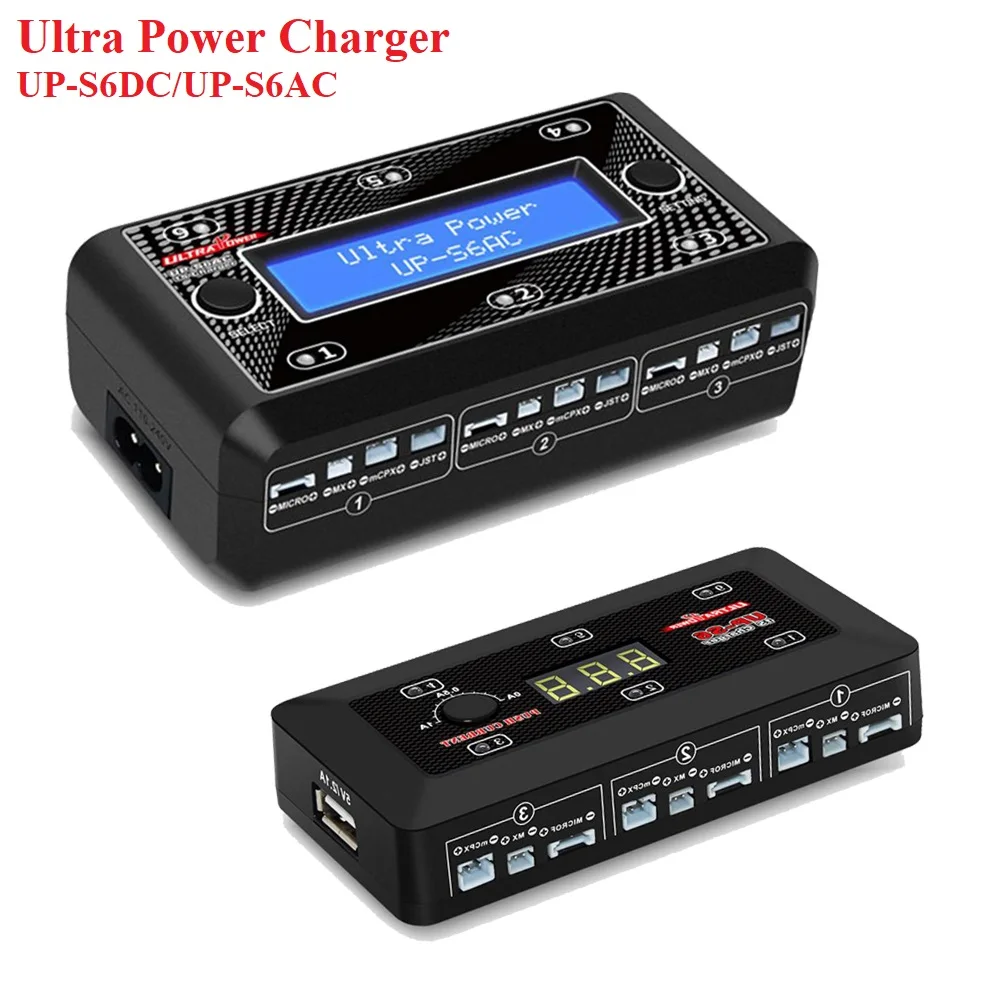 

Ultra Power UP-S6 UP-S6AC 4.35W 3.7V 1S Lipo LiHv Battery Charger With Micro MX MCPX MICRO USB Racing Drone RC Battery Charger