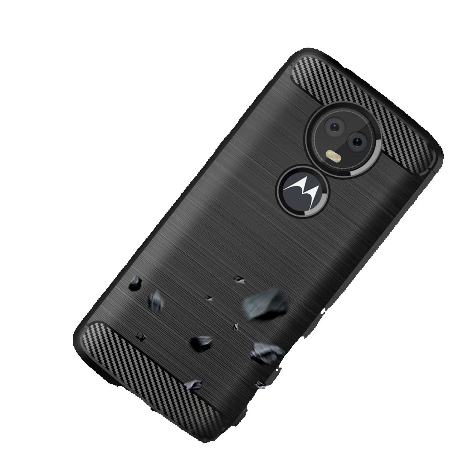 Silikonowa obudowa Moto E5 Plus Play Cruise odporna na wstrząsy tylna pokrywa do Motorola E5 Supra E5 + etui z włókna węglowego Coque Fundas