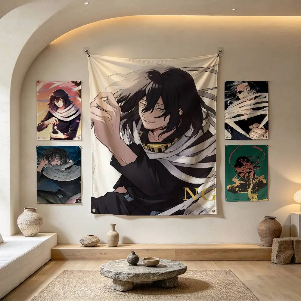 MHA A-Aizawa S-Shota  Flags Wall Hanging Tapestry Outdoor Garage Room Decorative flag Background Blanket