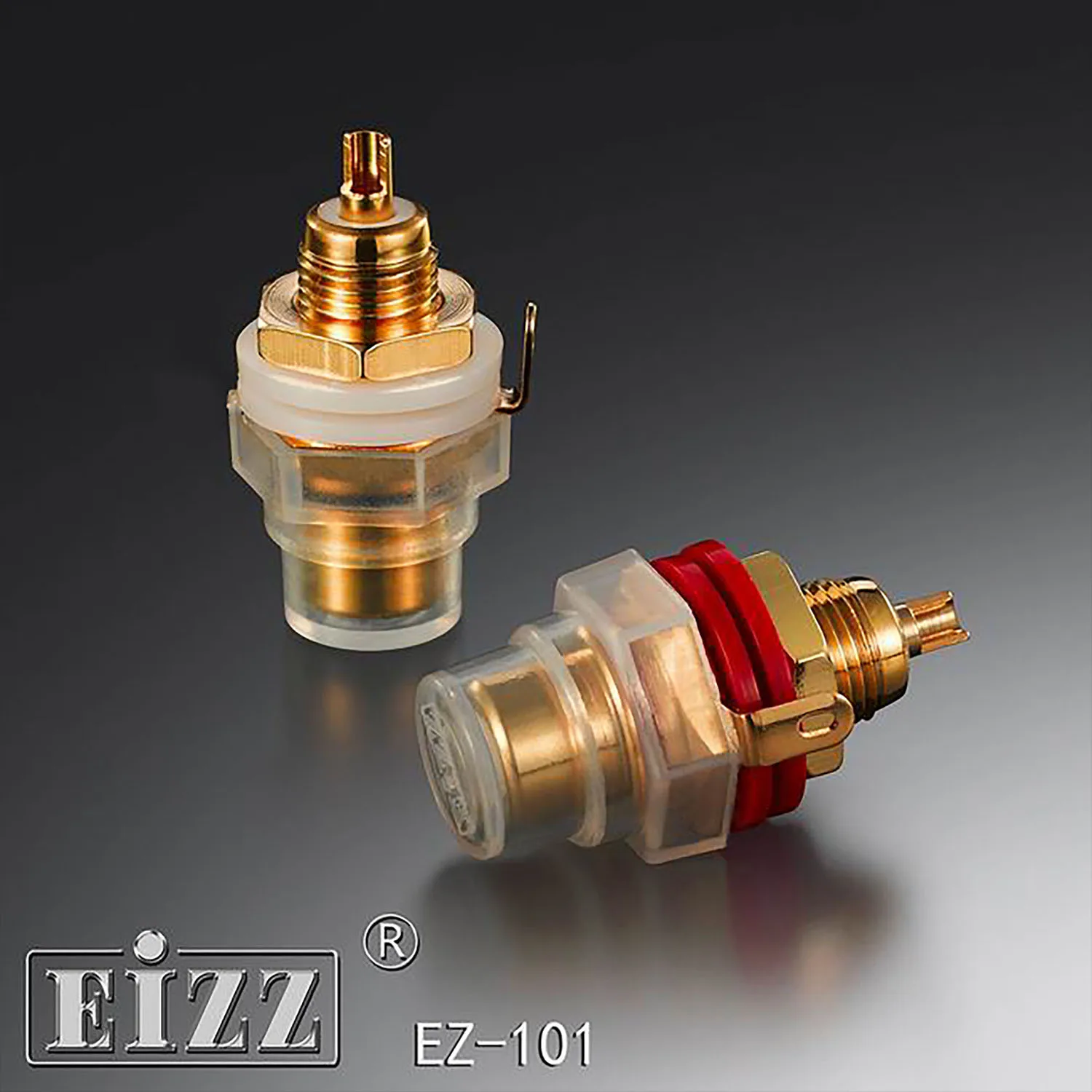 EIZZ-conector de Terminal de Audio de Latón chapado en oro de 24K, conector hembra de soldadura de cabeza de loto RCA, montaje en Panel, EZ-101